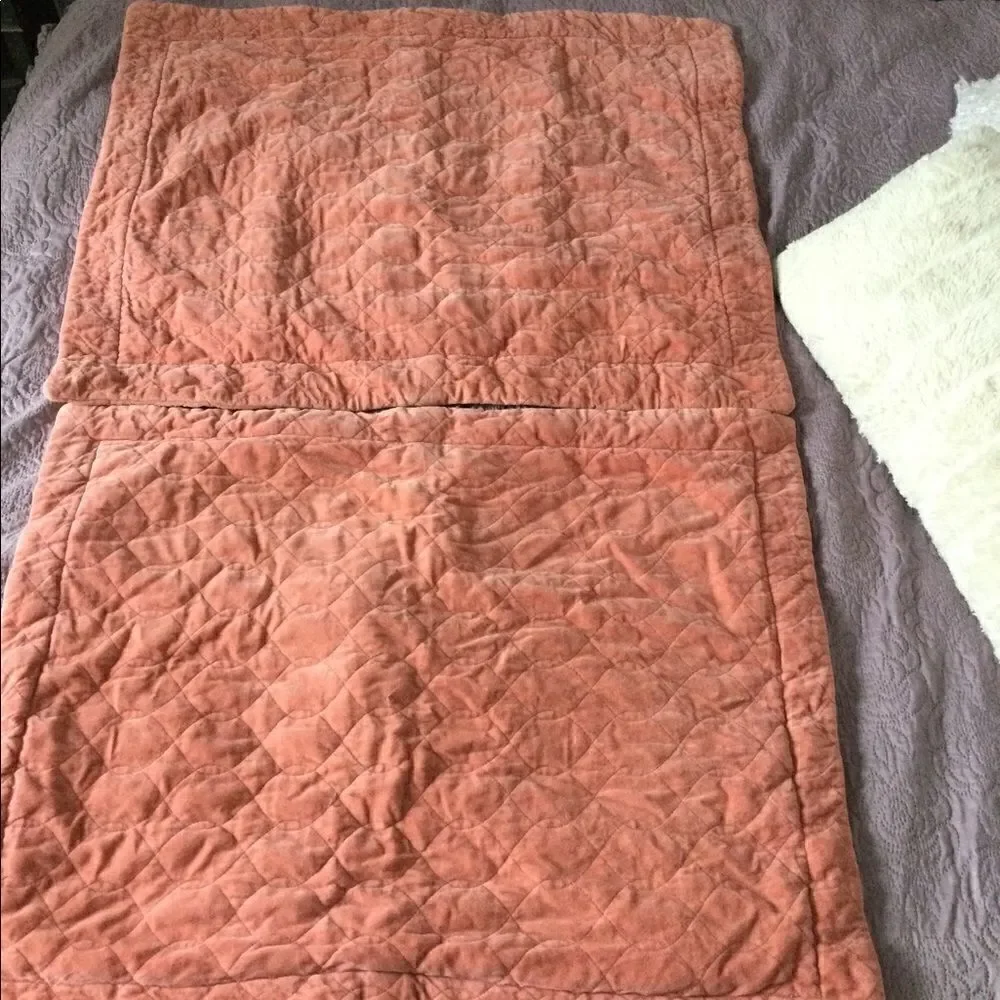 Peach/ salmon cushion cover